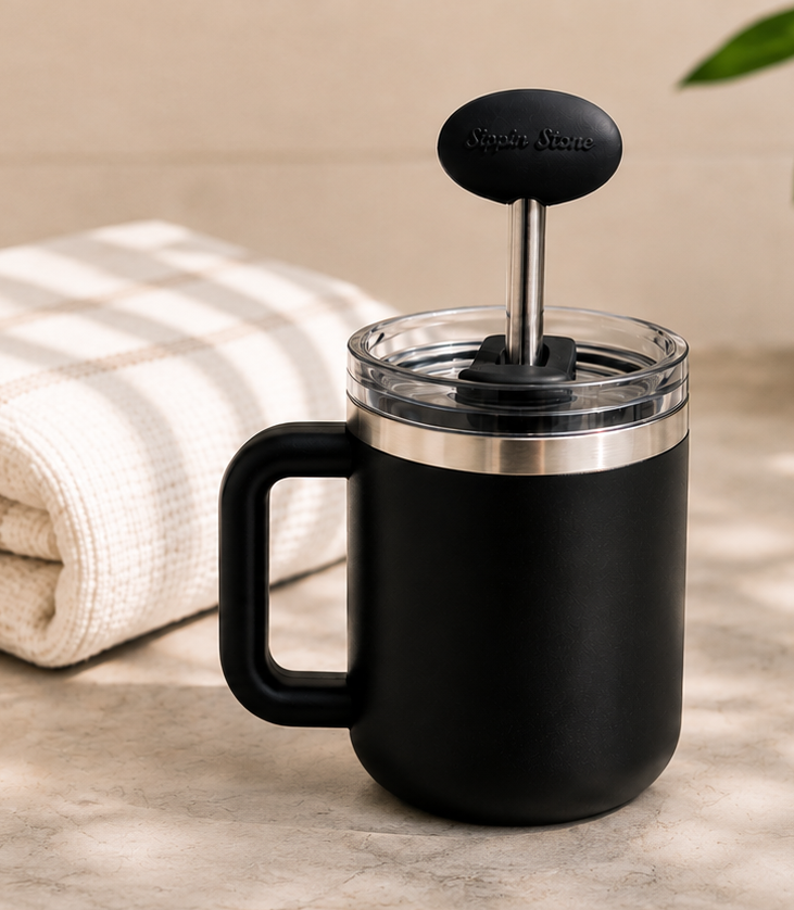 Sippin Stone Silicone Straw Tip with Travel Pouch – Lip-Friendly, Soft Sip Design for Tumblers & Reusable Straws