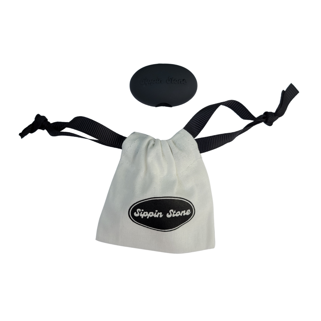 Sippin Stone Silicone Straw Tip with Travel Pouch – Lip-Friendly, Soft Sip Design for Tumblers & Reusable Straws